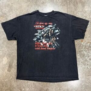 Vintage Rebel Rider‎ skeleton biker tee Size XL